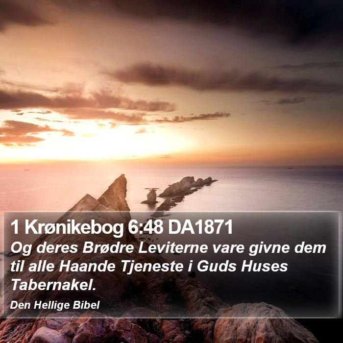 1 Krønikebog 6:48 DA1871 Bible Study