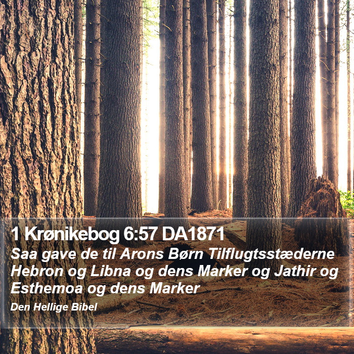 1 Krønikebog 6:57 DA1871 Bible Study