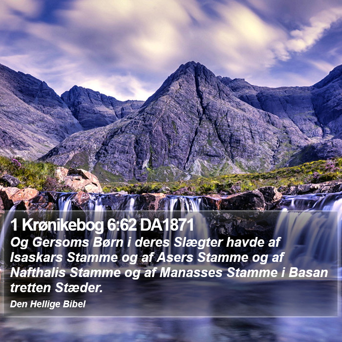 1 Krønikebog 6:62 DA1871 Bible Study