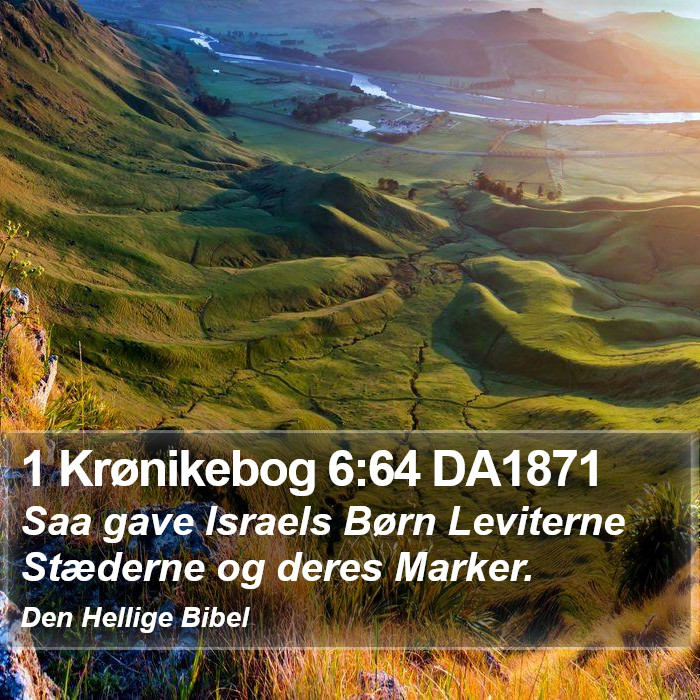 1 Krønikebog 6:64 DA1871 Bible Study