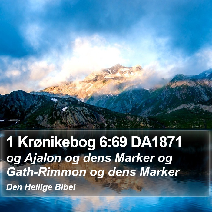 1 Krønikebog 6:69 DA1871 Bible Study