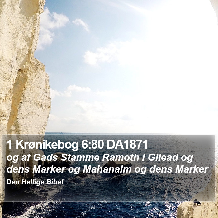 1 Krønikebog 6:80 DA1871 Bible Study