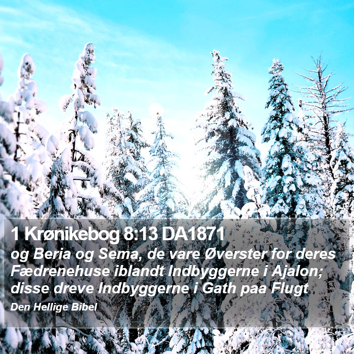 1 Krønikebog 8:13 DA1871 Bible Study