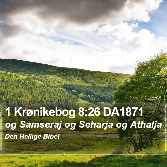 1 Krønikebog 8:26 DA1871 Bible Study