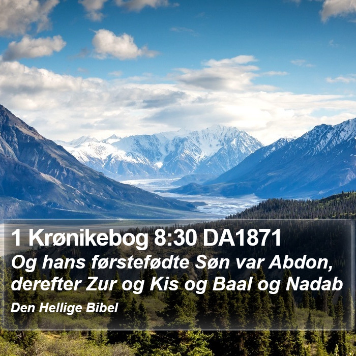 1 Krønikebog 8:30 DA1871 Bible Study