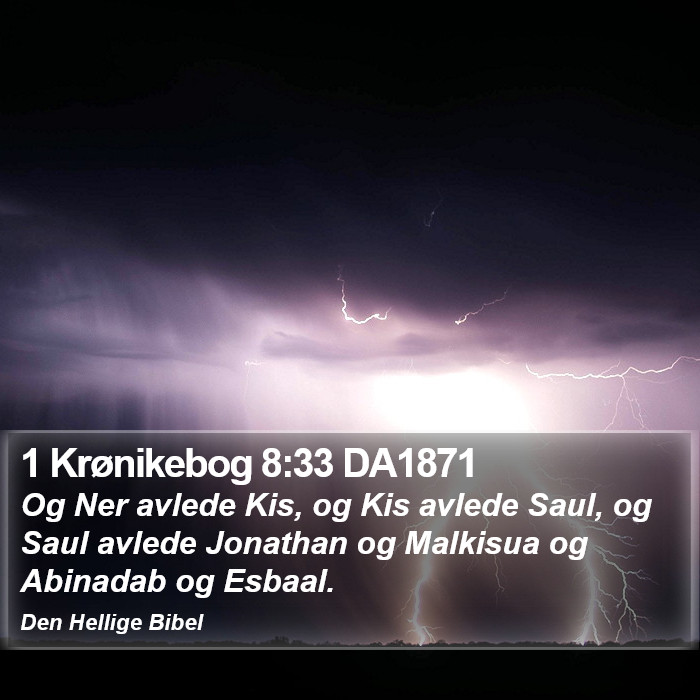 1 Krønikebog 8:33 DA1871 Bible Study