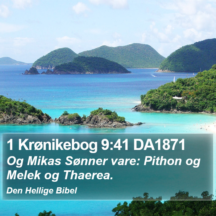 1 Krønikebog 9:41 DA1871 Bible Study