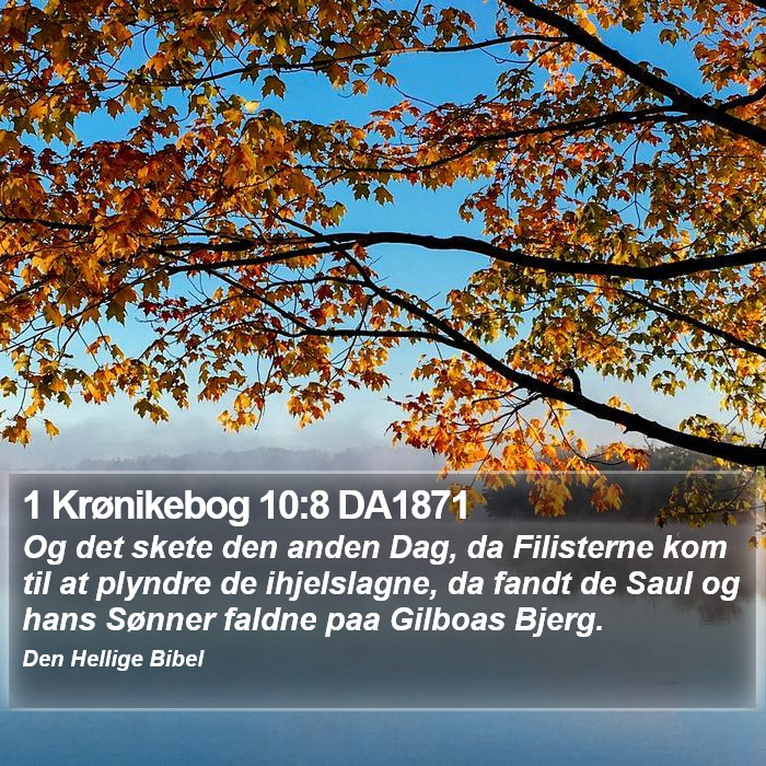 1 Krønikebog 10:8 DA1871 Bible Study