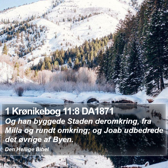 1 Krønikebog 11:8 DA1871 Bible Study