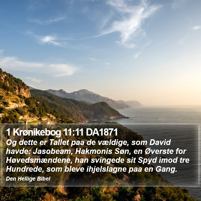 1 Krønikebog 11:11 DA1871 Bible Study