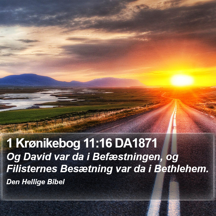 1 Krønikebog 11:16 DA1871 Bible Study