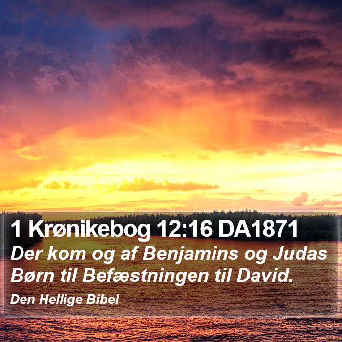 1 Krønikebog 12:16 DA1871 Bible Study