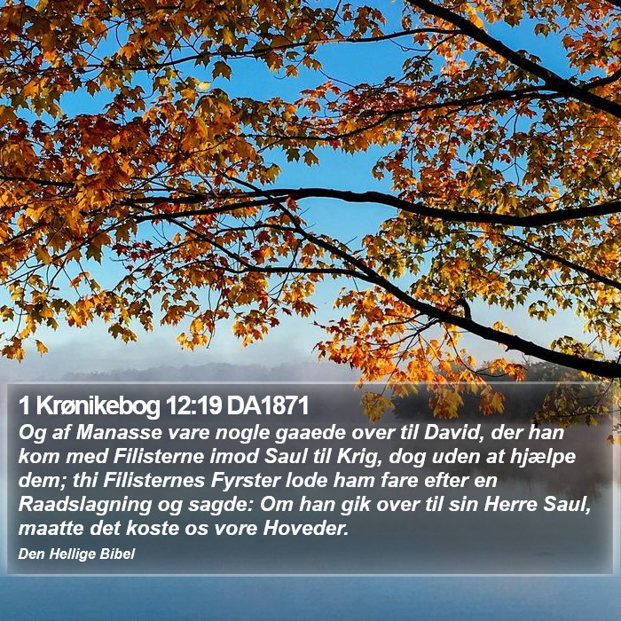 1 Krønikebog 12:19 DA1871 Bible Study