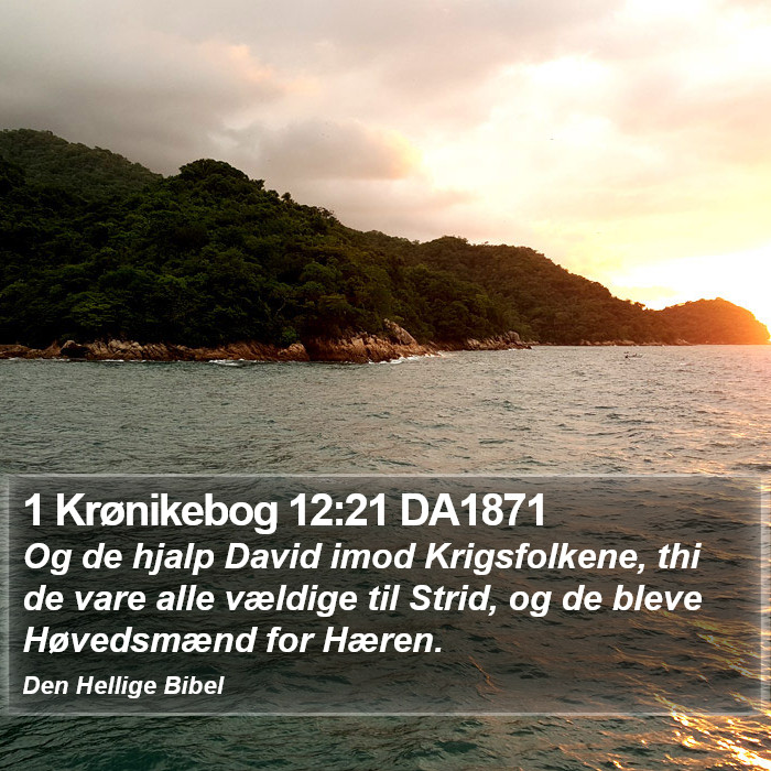 1 Krønikebog 12:21 DA1871 Bible Study