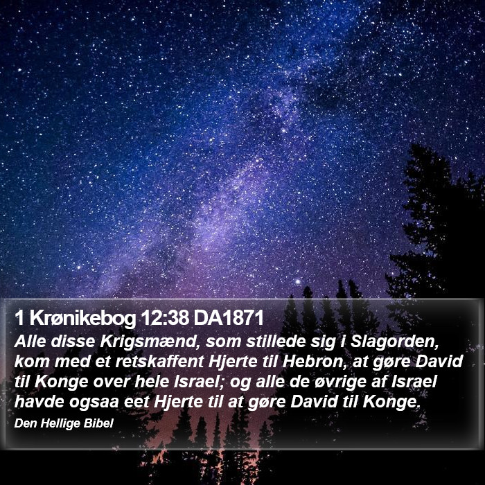 1 Krønikebog 12:38 DA1871 Bible Study