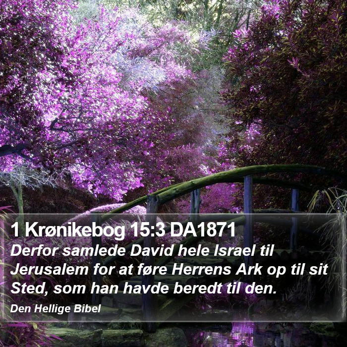 1 Krønikebog 15:3 DA1871 Bible Study