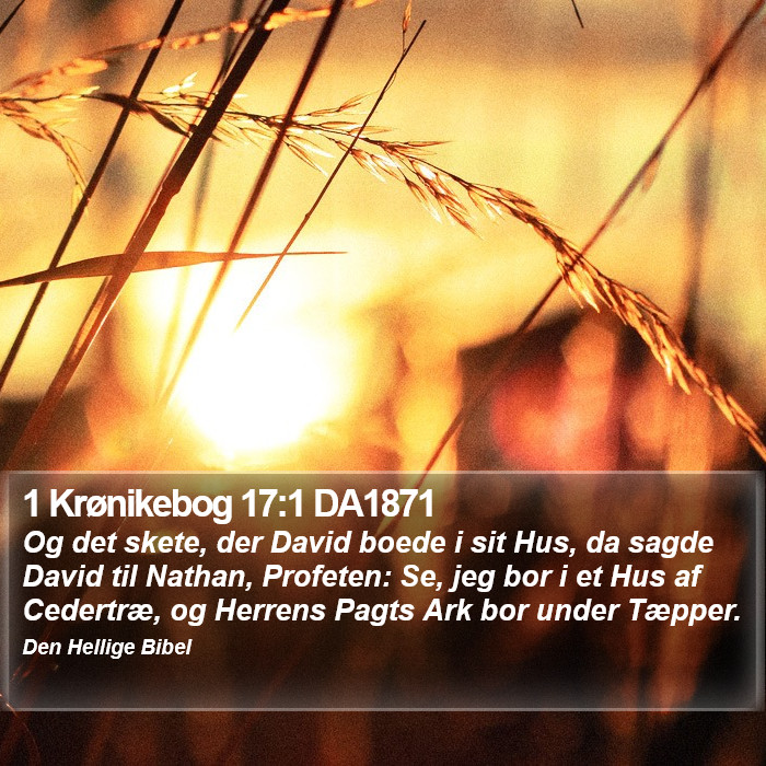 1 Krønikebog 17:1 DA1871 Bible Study