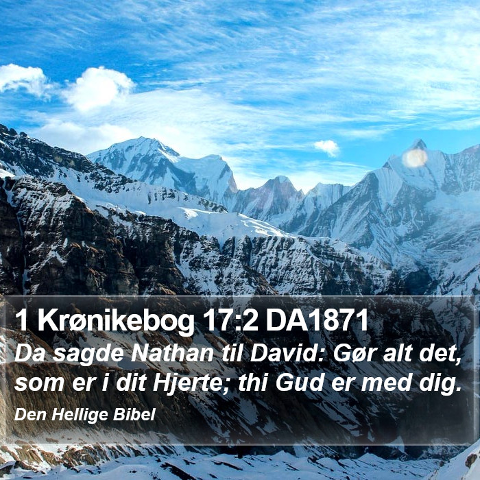 1 Krønikebog 17:2 DA1871 Bible Study