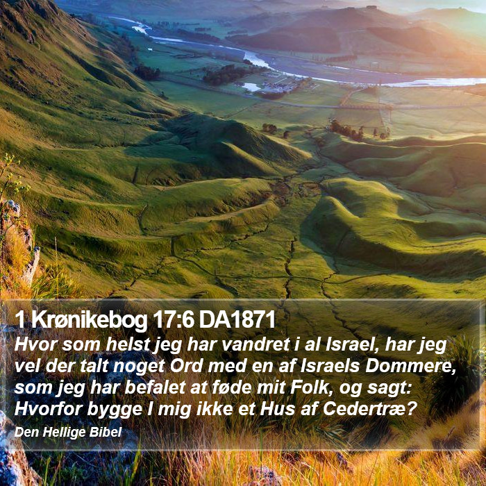 1 Krønikebog 17:6 DA1871 Bible Study