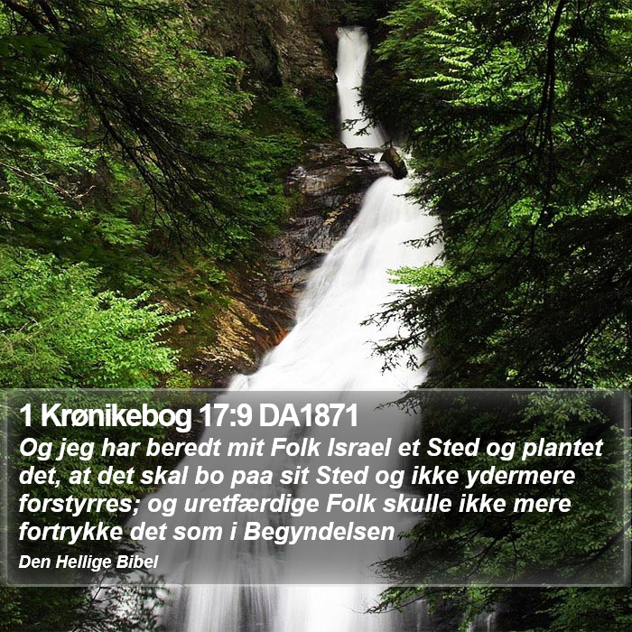 1 Krønikebog 17:9 DA1871 Bible Study