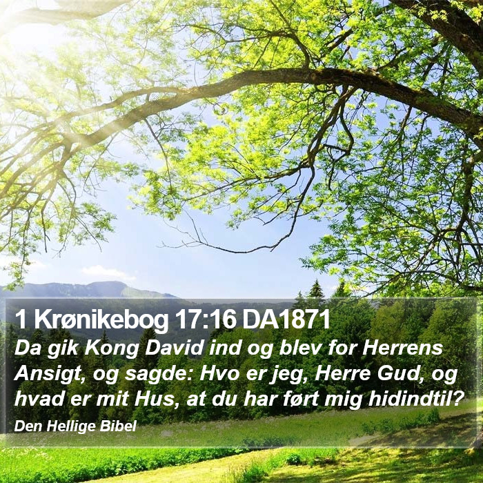 1 Krønikebog 17:16 DA1871 Bible Study