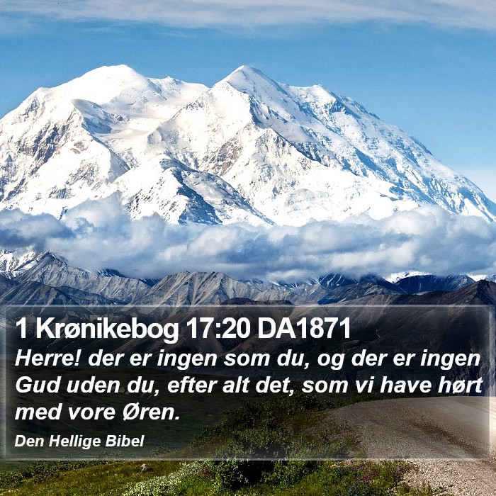 1 Krønikebog 17:20 DA1871 Bible Study