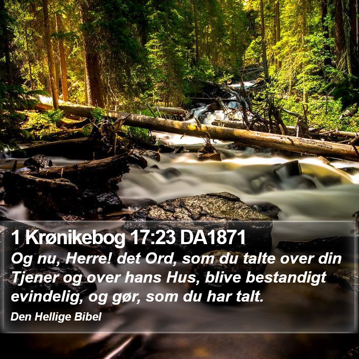 1 Krønikebog 17:23 DA1871 Bible Study