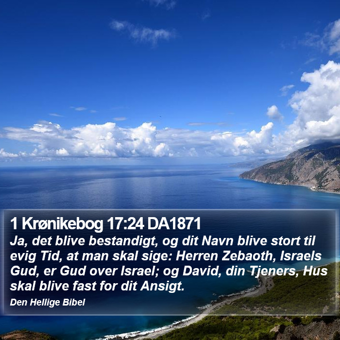 1 Krønikebog 17:24 DA1871 Bible Study