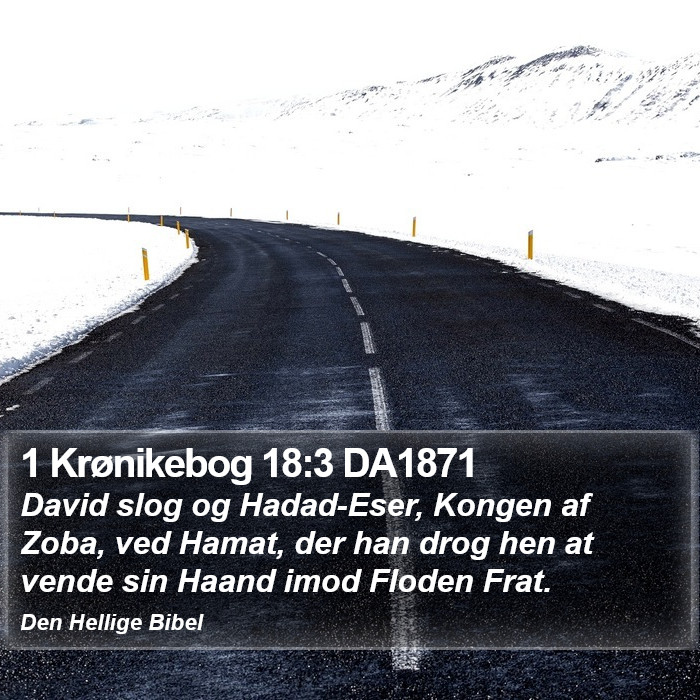 1 Krønikebog 18:3 DA1871 Bible Study