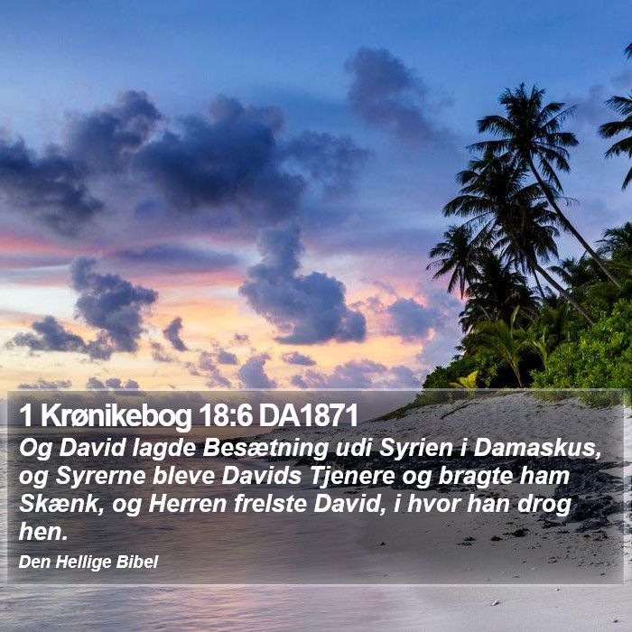 1 Krønikebog 18:6 DA1871 Bible Study