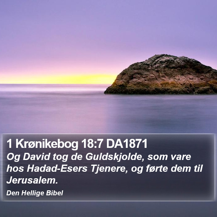 1 Krønikebog 18:7 DA1871 Bible Study