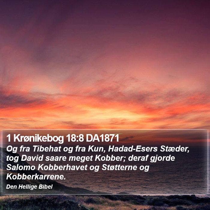 1 Krønikebog 18:8 DA1871 Bible Study