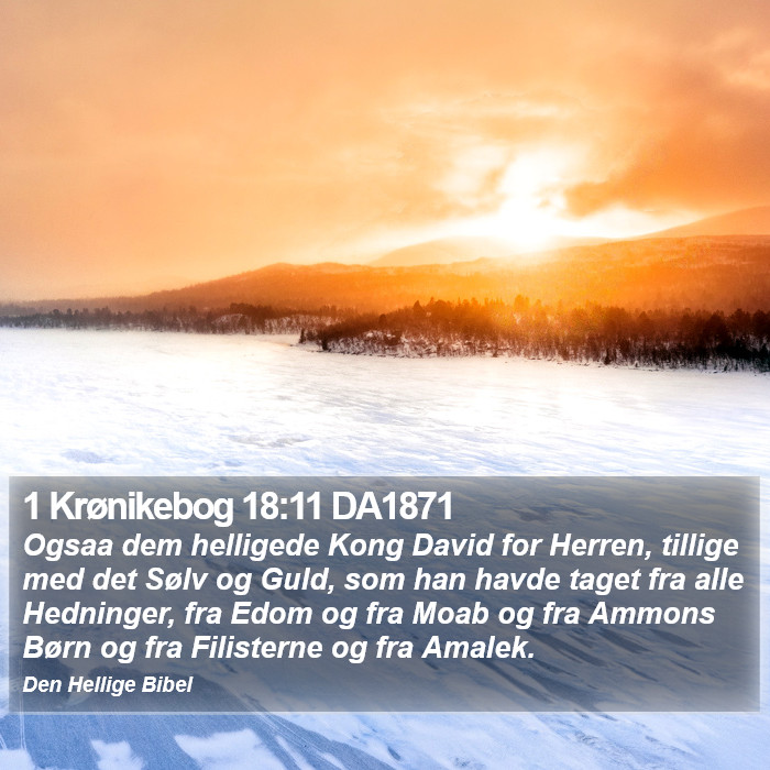 1 Krønikebog 18:11 DA1871 Bible Study