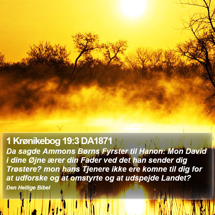 1 Krønikebog 19:3 DA1871 Bible Study