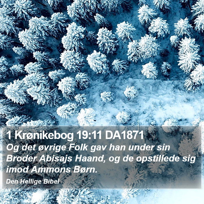 1 Krønikebog 19:11 DA1871 Bible Study