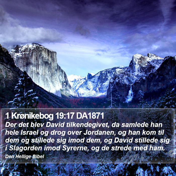 1 Krønikebog 19:17 DA1871 Bible Study