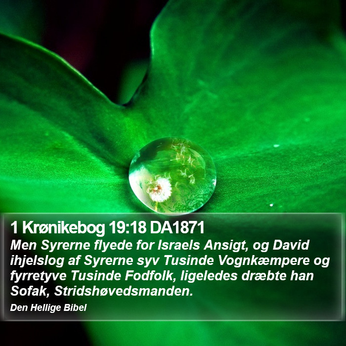 1 Krønikebog 19:18 DA1871 Bible Study