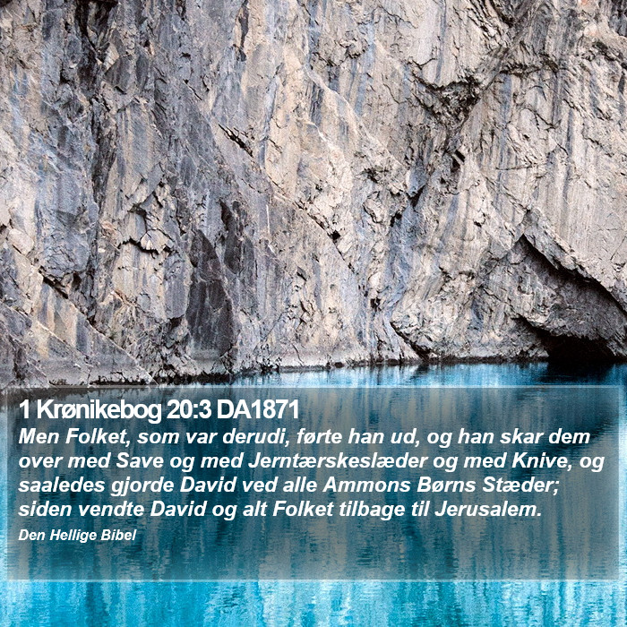1 Krønikebog 20:3 DA1871 Bible Study
