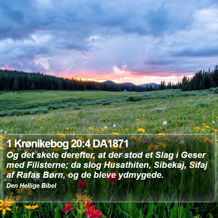 1 Krønikebog 20:4 DA1871 Bible Study