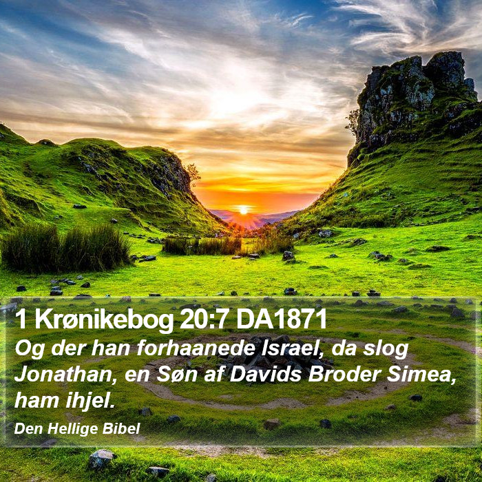 1 Krønikebog 20:7 DA1871 Bible Study