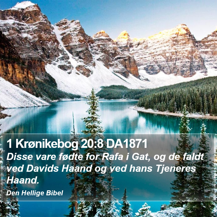 1 Krønikebog 20:8 DA1871 Bible Study