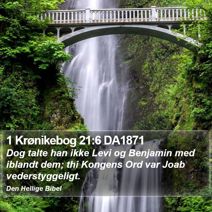 1 Krønikebog 21:6 DA1871 Bible Study