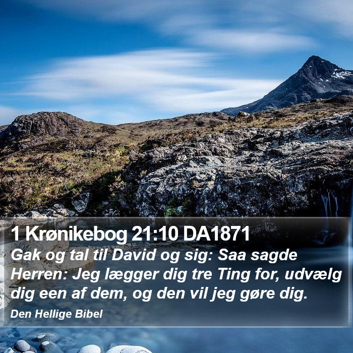 1 Krønikebog 21:10 DA1871 Bible Study