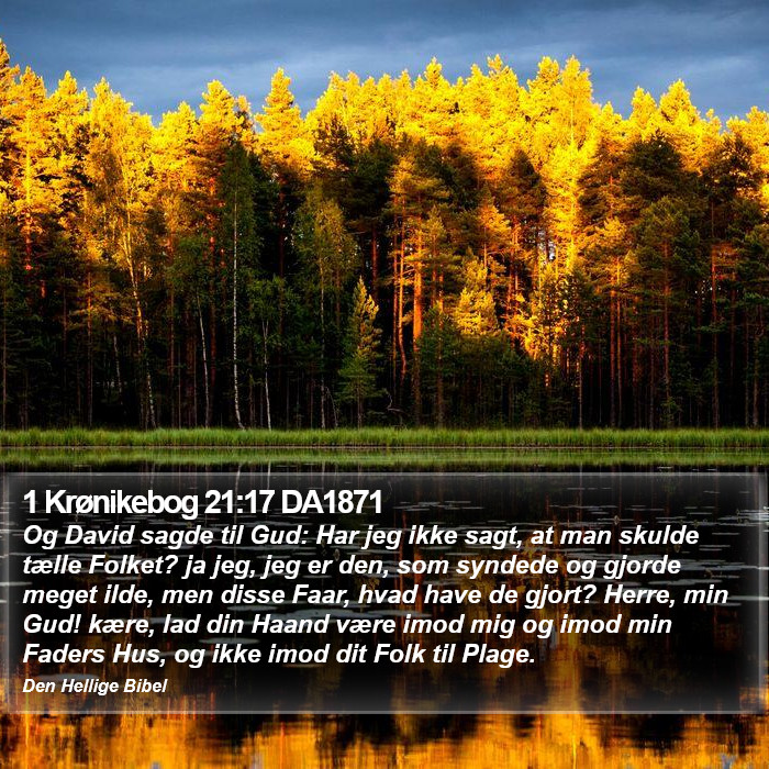 1 Krønikebog 21:17 DA1871 Bible Study