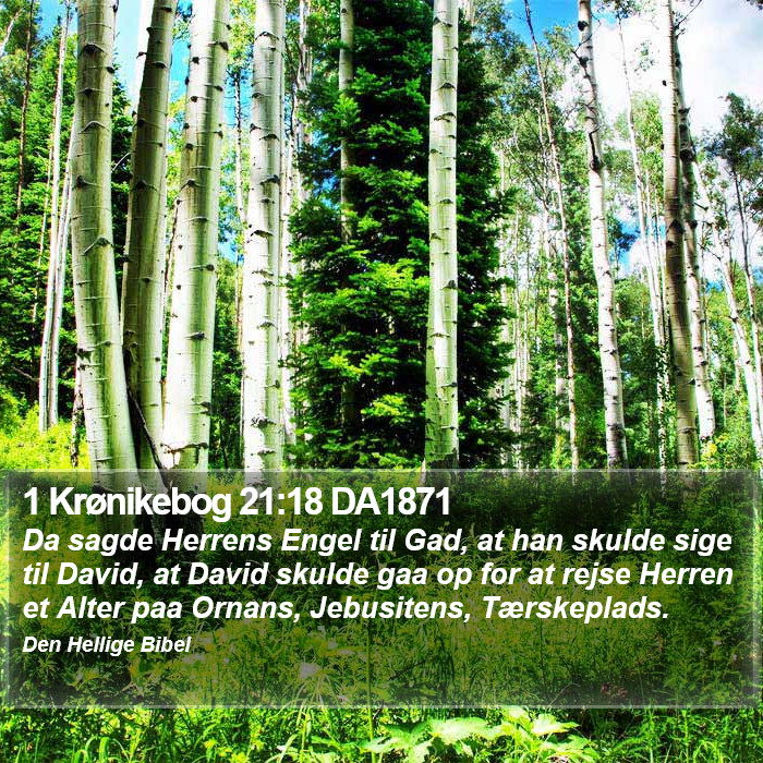 1 Krønikebog 21:18 DA1871 Bible Study