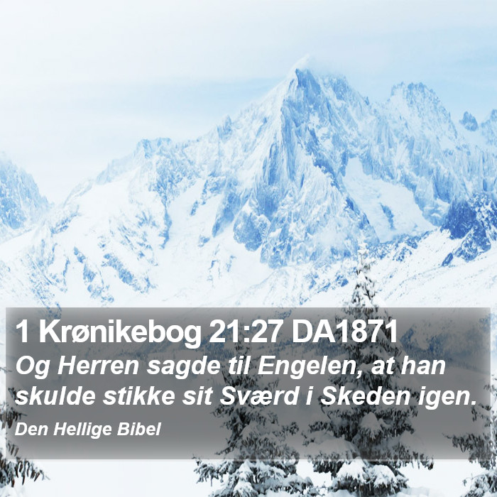 1 Krønikebog 21:27 DA1871 Bible Study