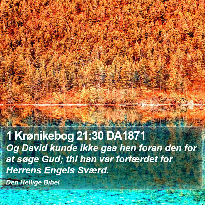 1 Krønikebog 21:30 DA1871 Bible Study