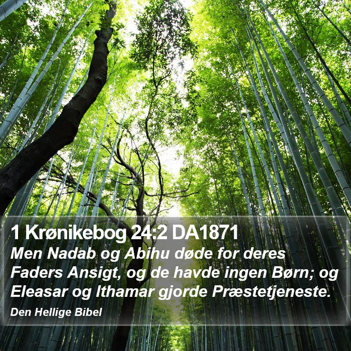 1 Krønikebog 24:2 DA1871 Bible Study