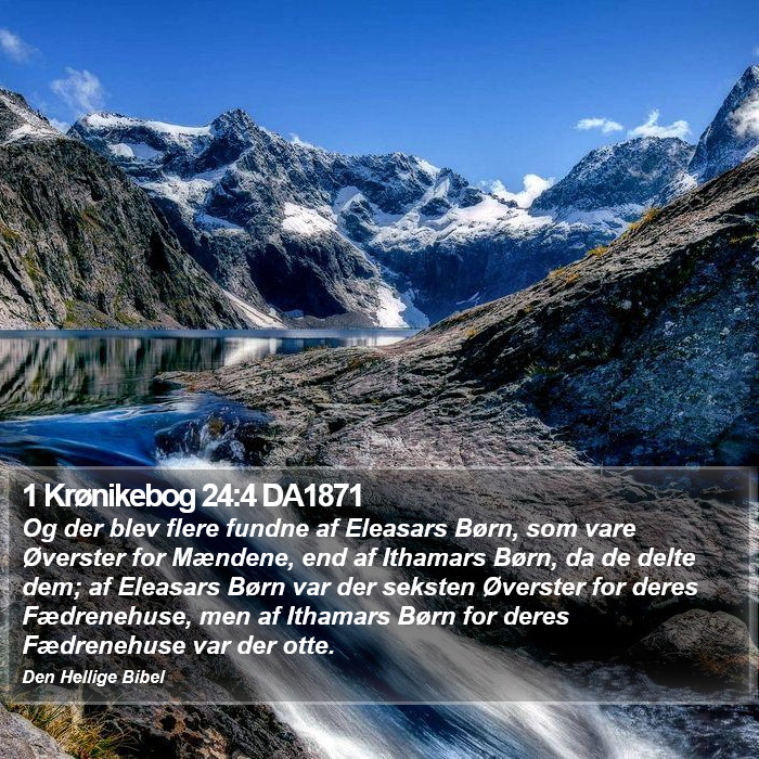 1 Krønikebog 24:4 DA1871 Bible Study