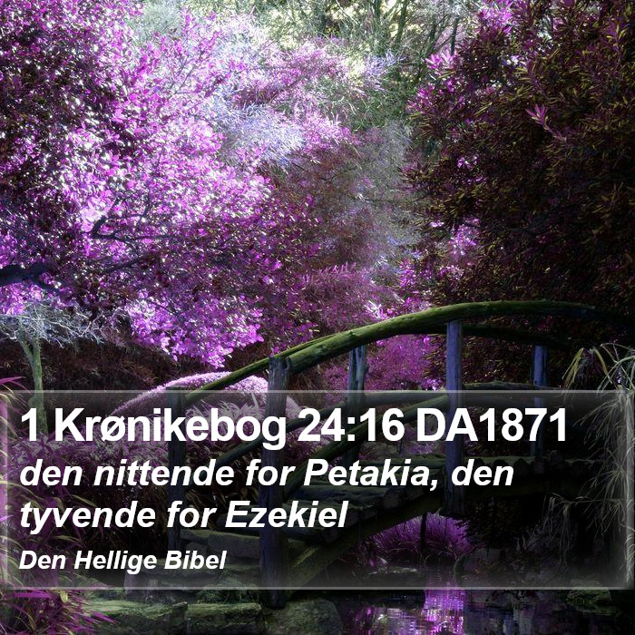 1 Krønikebog 24:16 DA1871 Bible Study